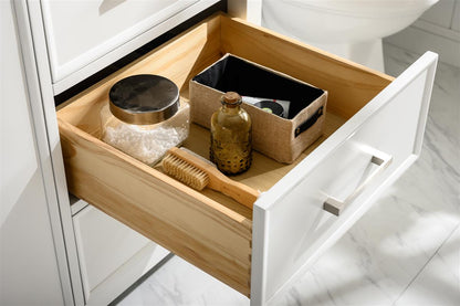 60" Single Sink Vanity Cabinet with Carrara White Marble or Blue Limestone Countertop