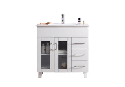 Nova Collection 36" Vanity with Ceramic Basin Countertop