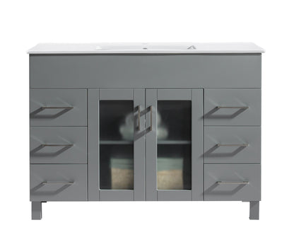 Nova Collection 48" Vanity with Ceramic Basin Countertop