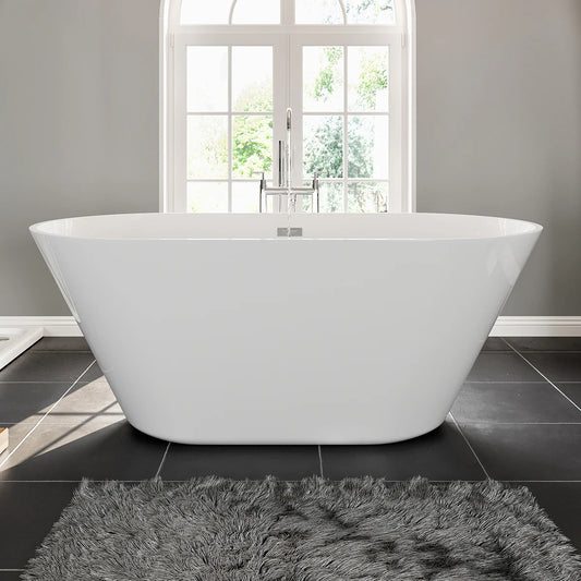 Eviva Aries 59 inch White Freestanding Bathtub