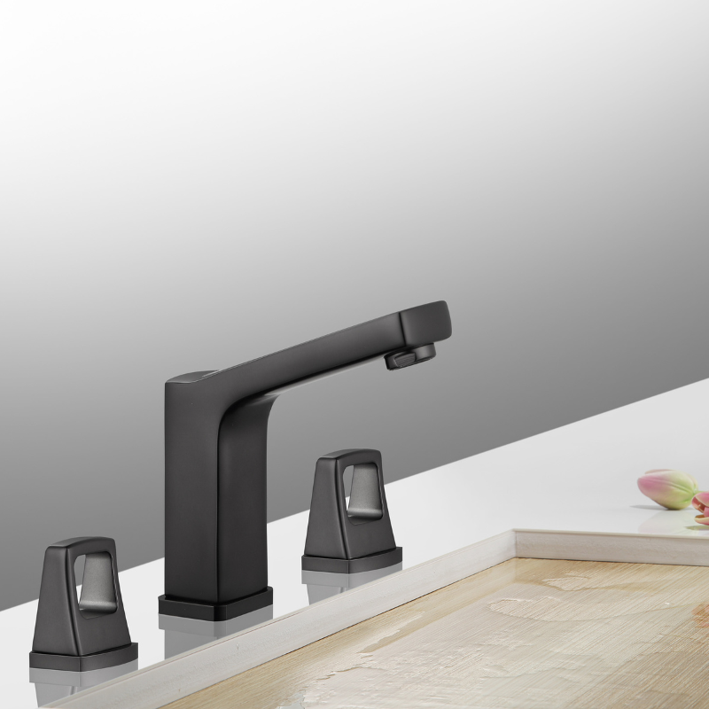 Modern 8" Widespread Faucet with Drain