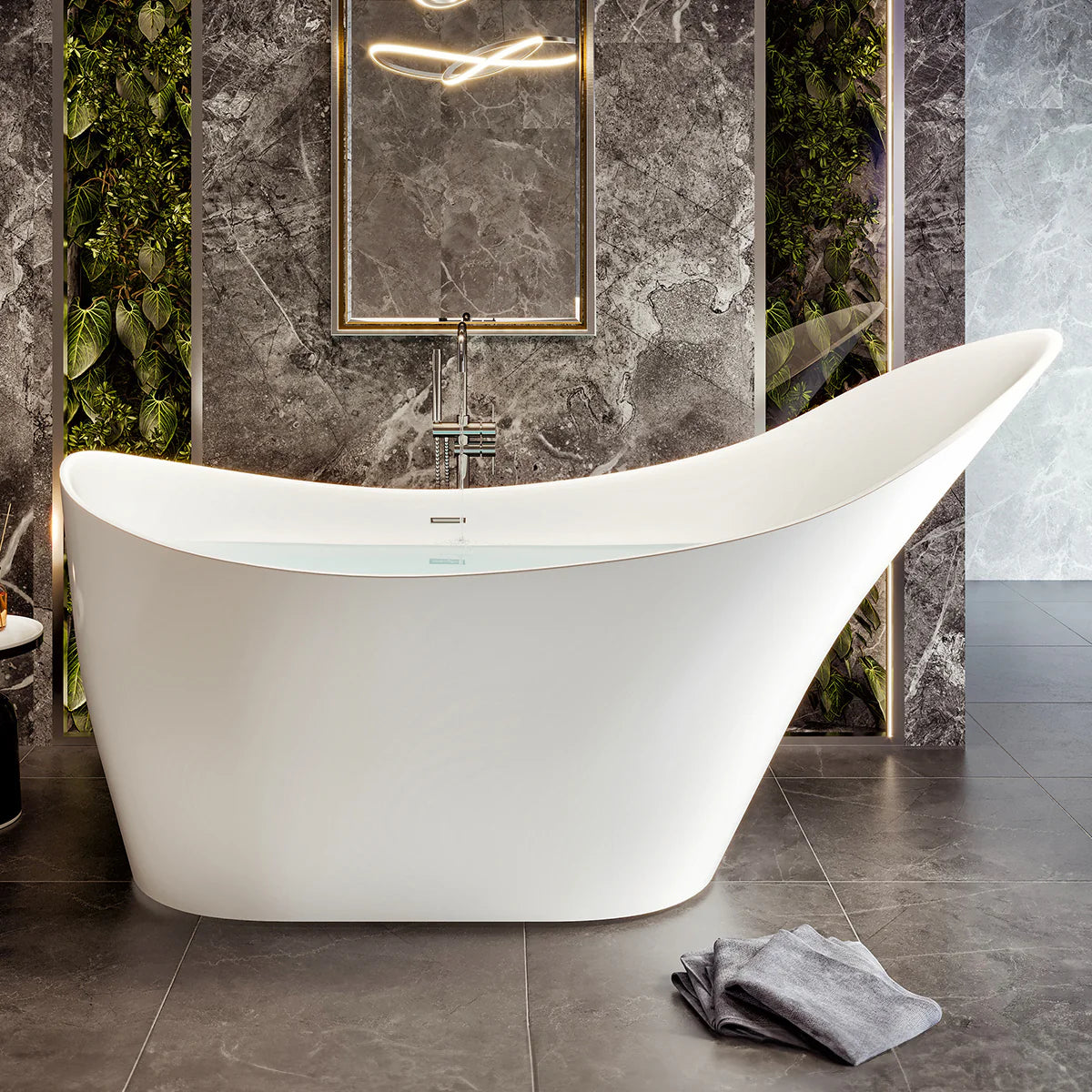 Eviva Lisa Freestanding 67" Acrylic Bathtub