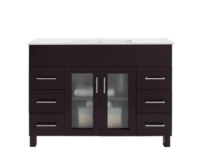 Nova Collection 48" Vanity with Ceramic Basin Countertop