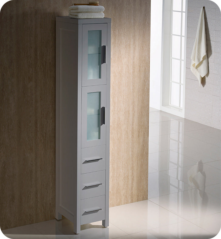 Torino Tall Bathroom Linen Side Cabinet