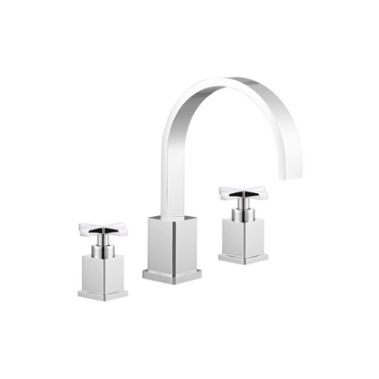 Modern 8" Widespread Faucet with Drain