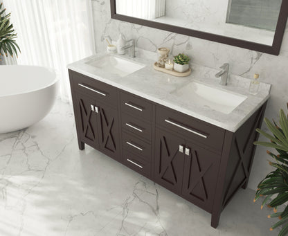 Wimbledon Collection 60" Double Sink Bathroom Vanity