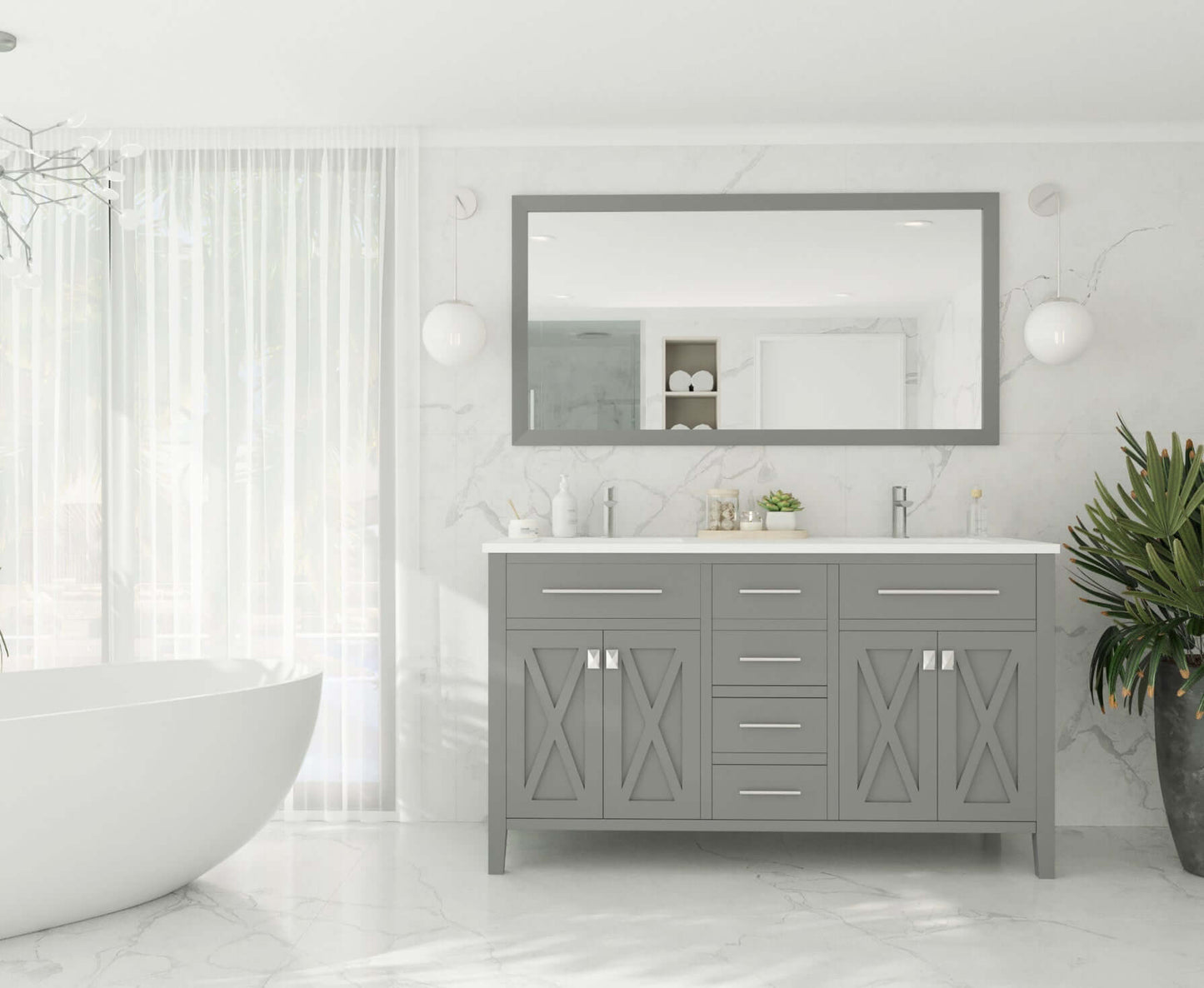 Wimbledon Collection 60" Double Sink Vanity