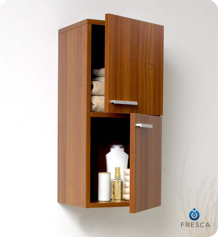 Bathroom Linen Side Cabinet with 2 Storage Areas