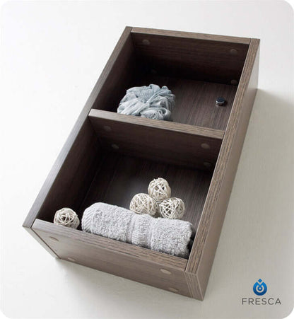 Bathroom Linen Side Cabinet with 2 Open Storage Areas