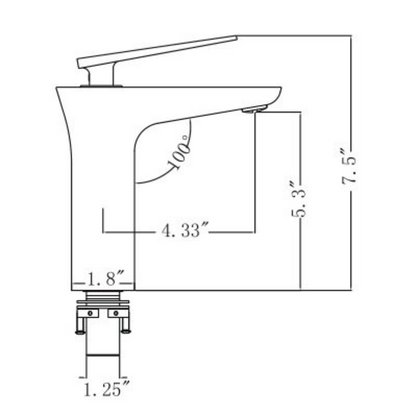 Single Hole Faucet with Drain