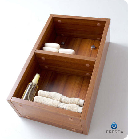 Bathroom Linen Side Cabinet with 2 Open Storage Areas