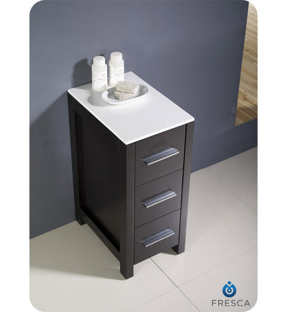 Torino 12" Bathroom Linen Side Cabinet