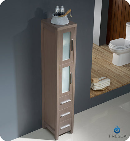 Torino Tall Bathroom Linen Side Cabinet