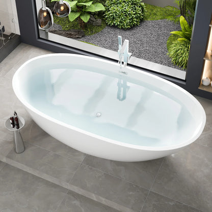 Eviva Sarah Free Standing 67" Acrylic Bathtub