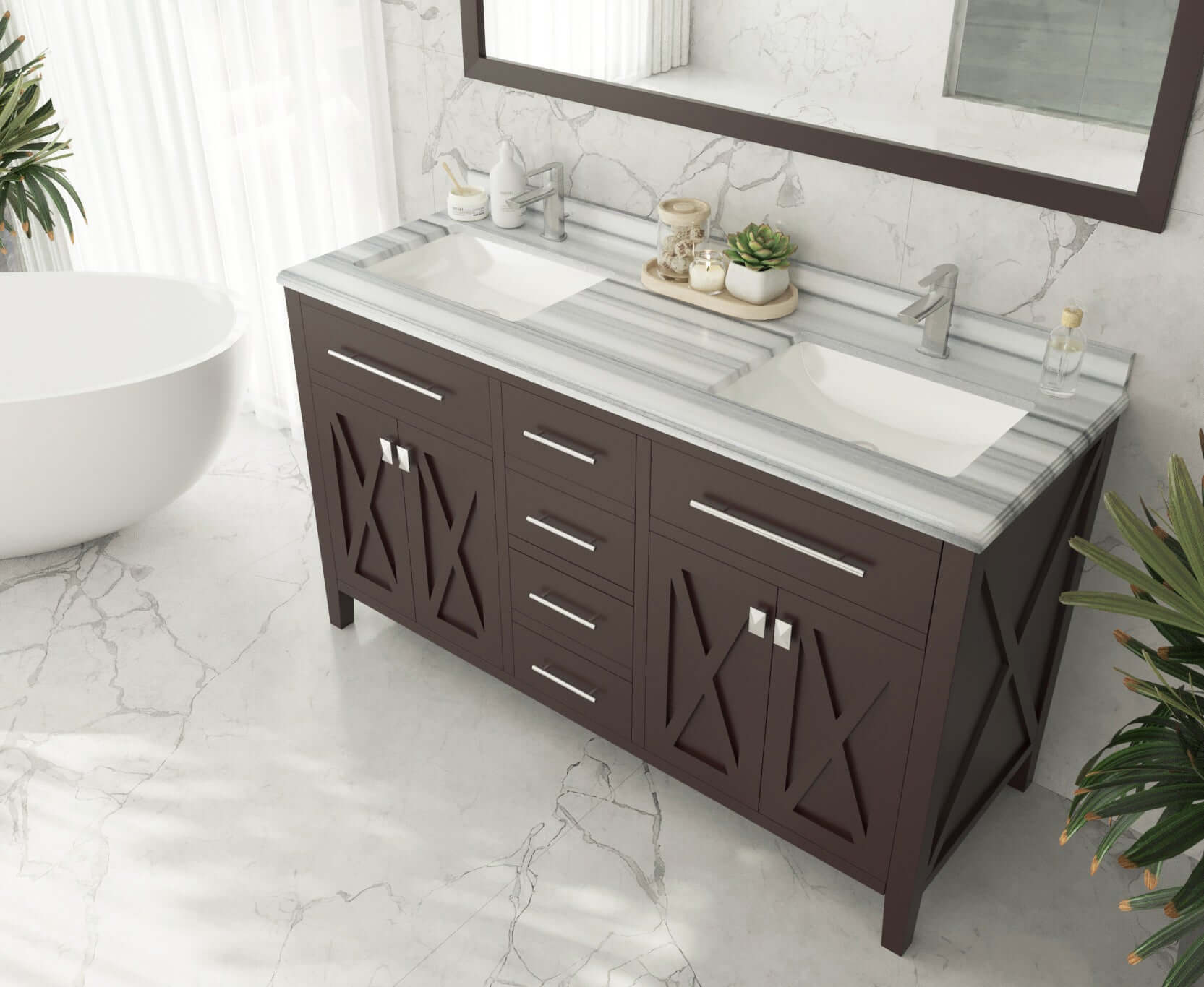 Wimbledon Collection 60" Double Sink Vanity