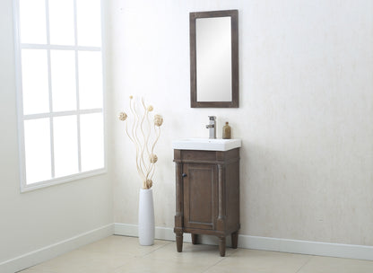 18" Space Saving Single Sink Bathroom Vanity