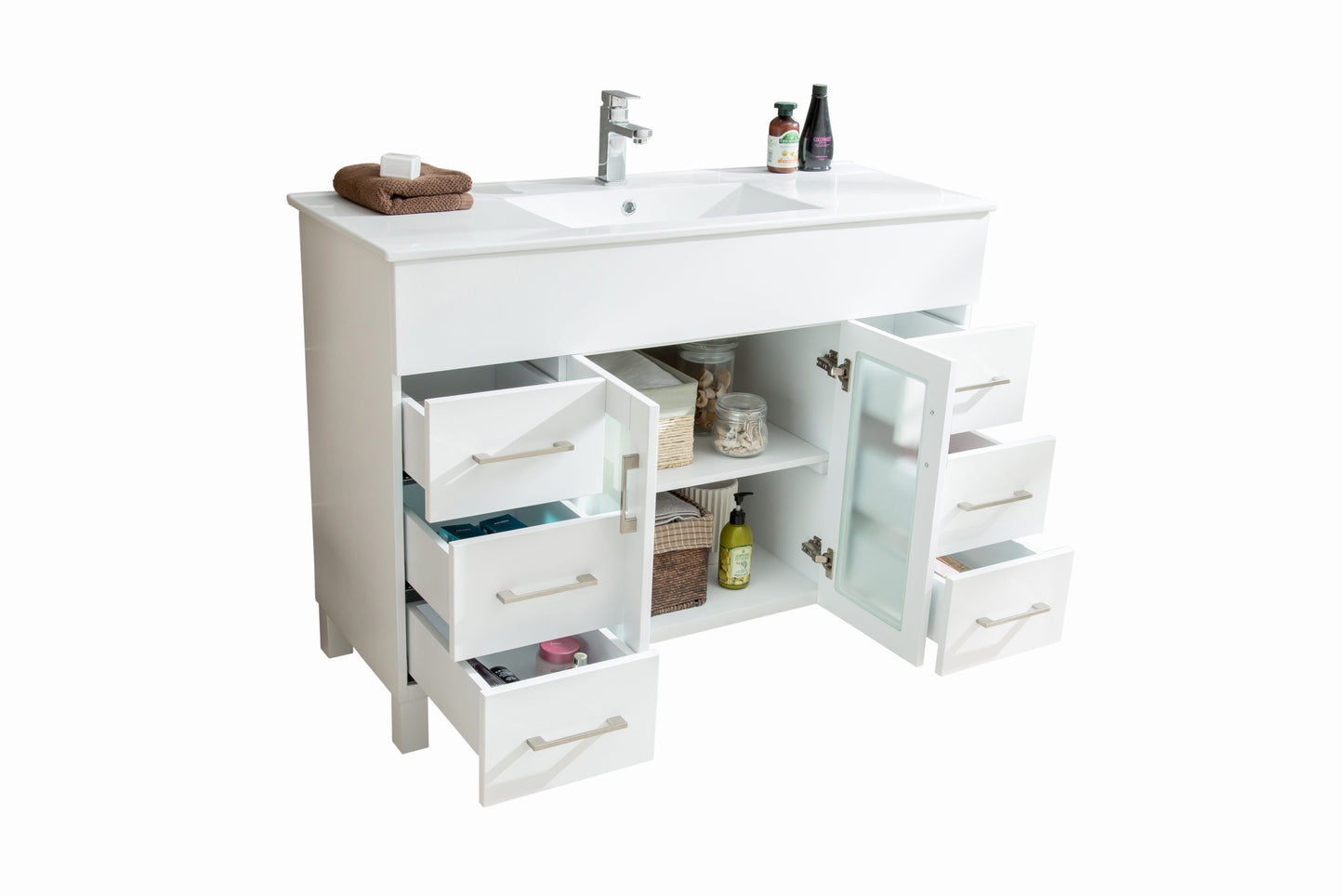 Nova Collection 48" Vanity with Ceramic Basin Countertop