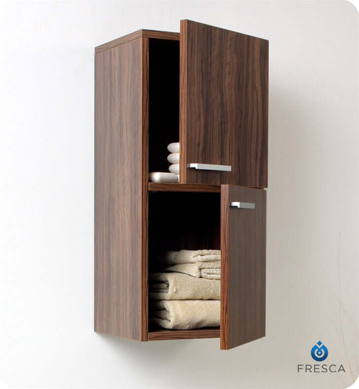 Bathroom Linen Side Cabinet with 2 Storage Areas