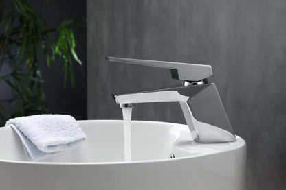 Aqua Siza Single Lever Modern Bathroom Vanity Faucet