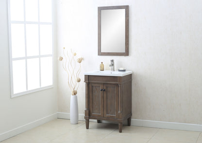 24" Space Saving Single Sink Bathroom Vanity