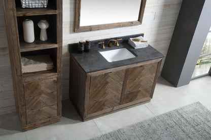 48" Wood Single Sink Vanity with Moon Stone Top