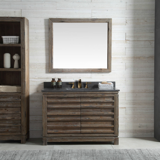 48" Wood Single Sink Vanity with Moon Stone Top