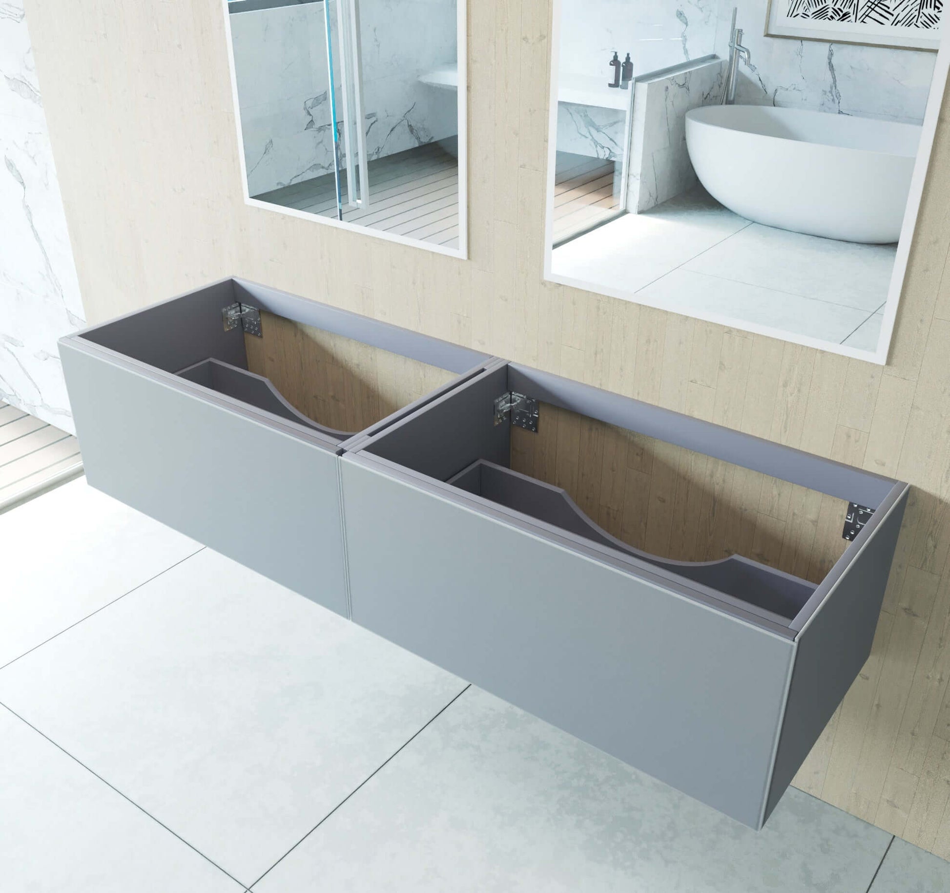 Vitri Collection 72" Double Sink Vanity