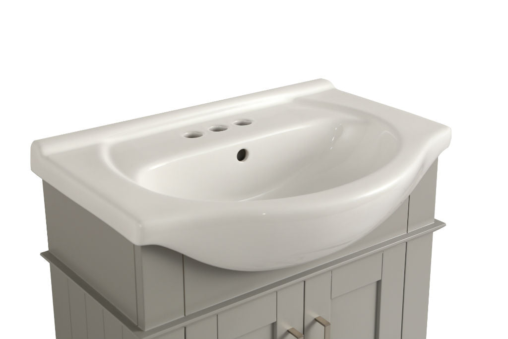 24" Space Saving Single Sink Bathroom Vanity