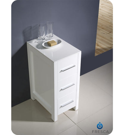 Torino 12" Bathroom Linen Side Cabinet