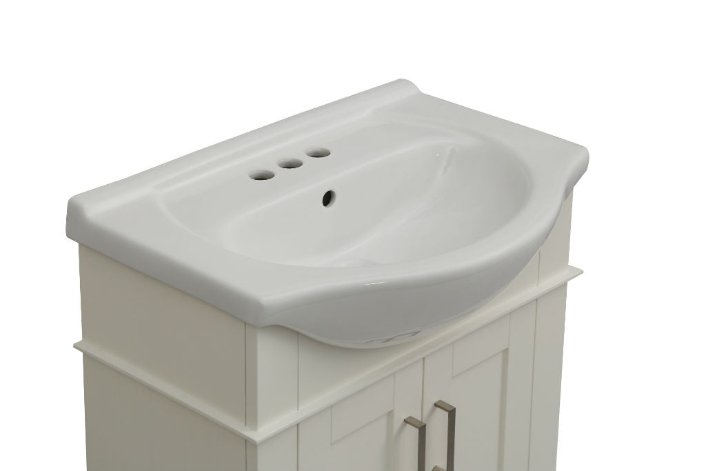 24" Space Saving Single Sink Bathroom Vanity