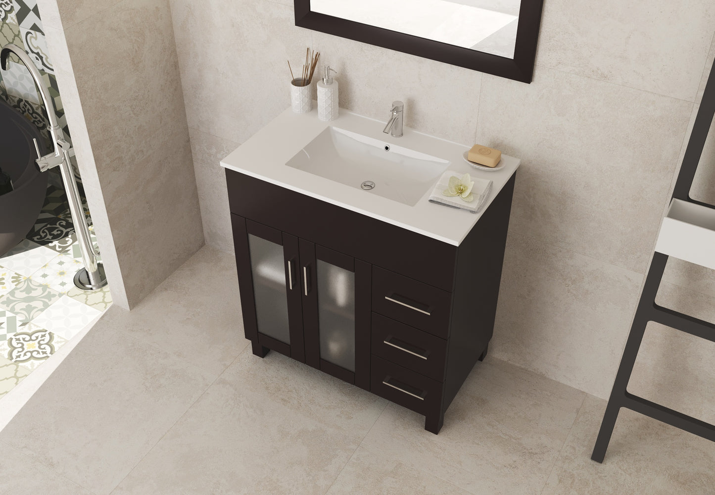 Nova Collection 32" Vanity with Ceramic Basin Countertop