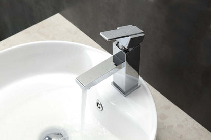 Aqua Piazza Single Lever Bathroom Vanity Faucet Chrome Finish