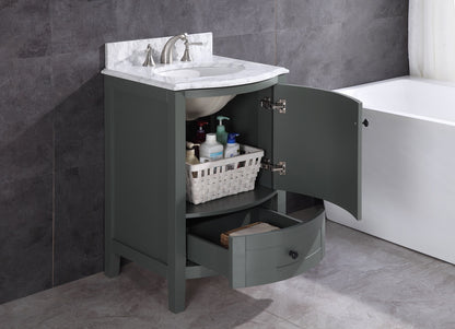 24" Single Sink Freestanding Bathroom Vanity - PVC