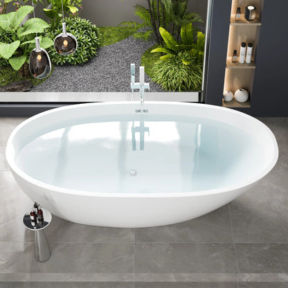 Eviva Sarah Free Standing 67" Acrylic Bathtub