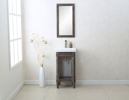 18" Space Saving Single Sink Bathroom Vanity