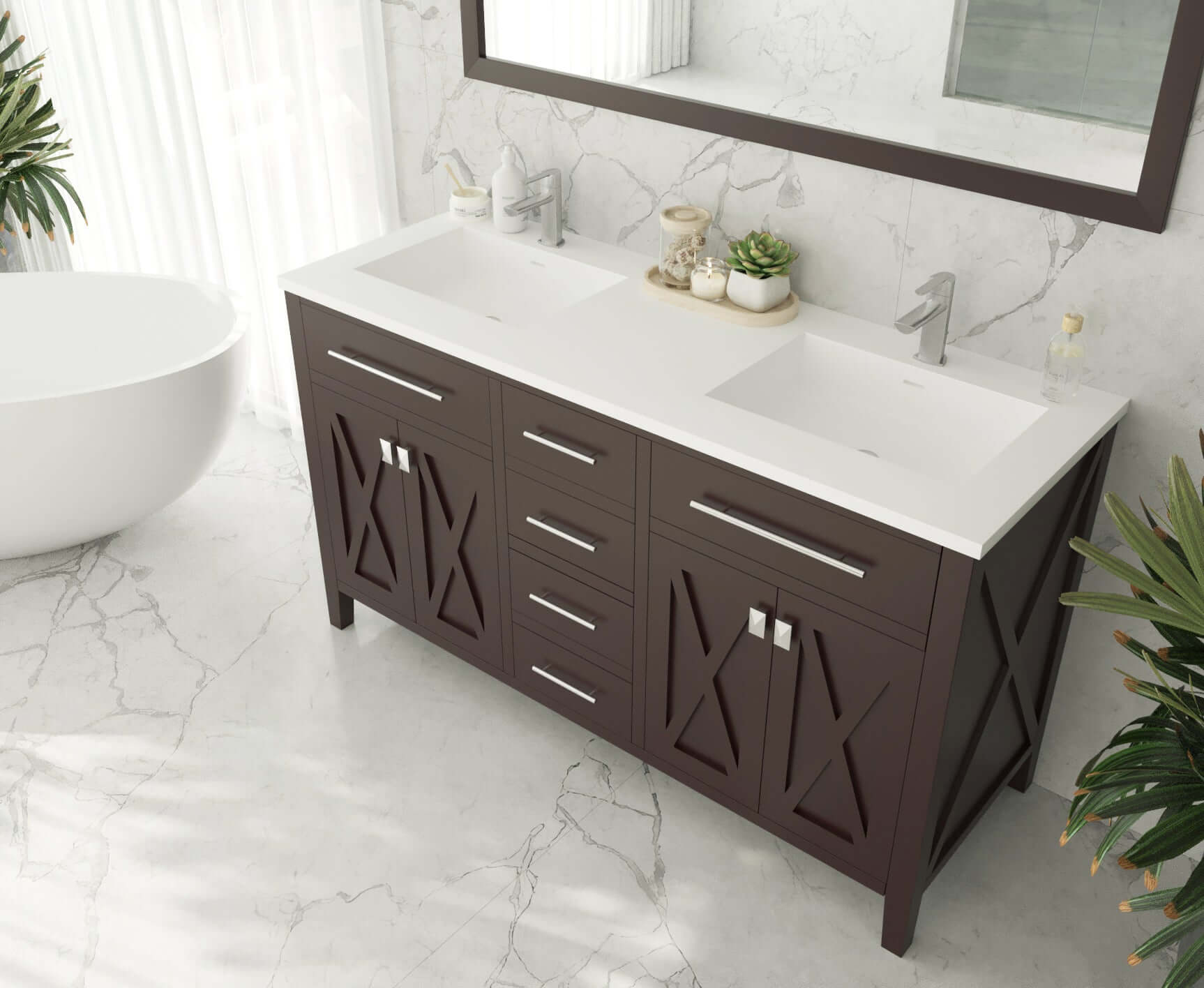 Wimbledon Collection 60" Double Sink Vanity