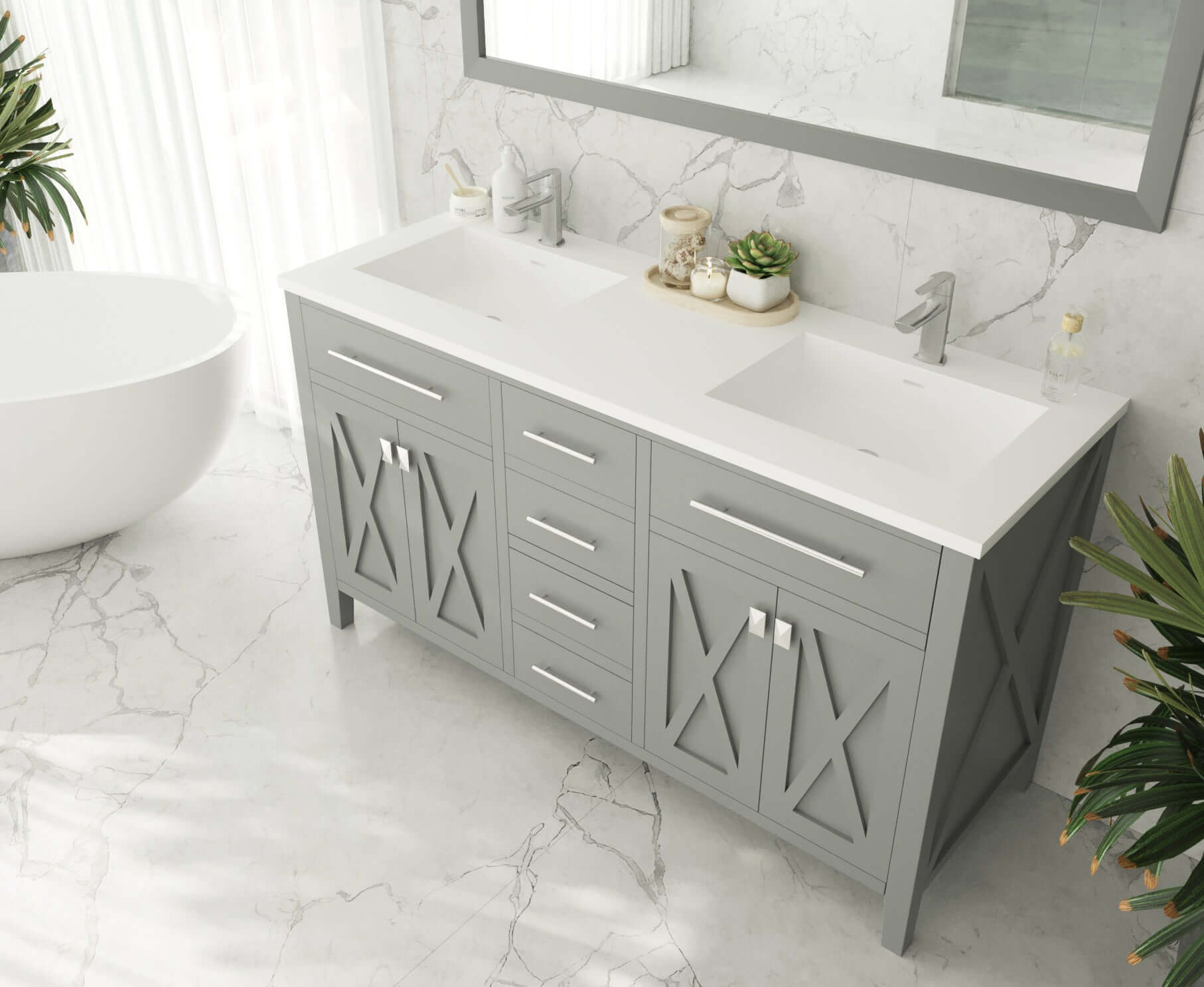 Wimbledon Collection 60" Double Sink Vanity