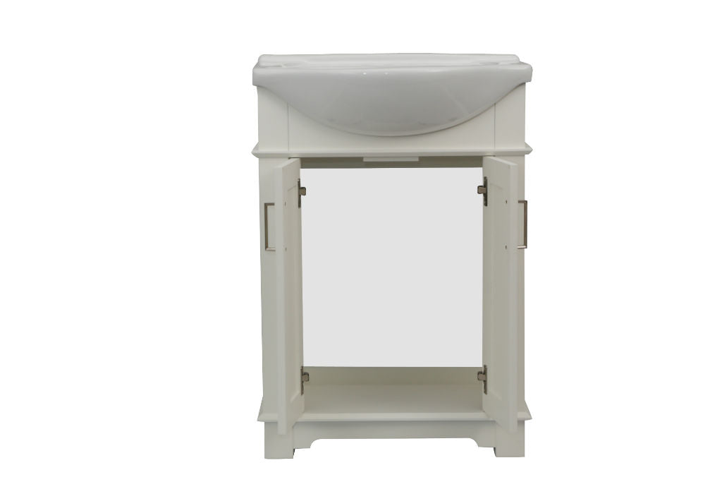 24" Space Saving Single Sink Bathroom Vanity