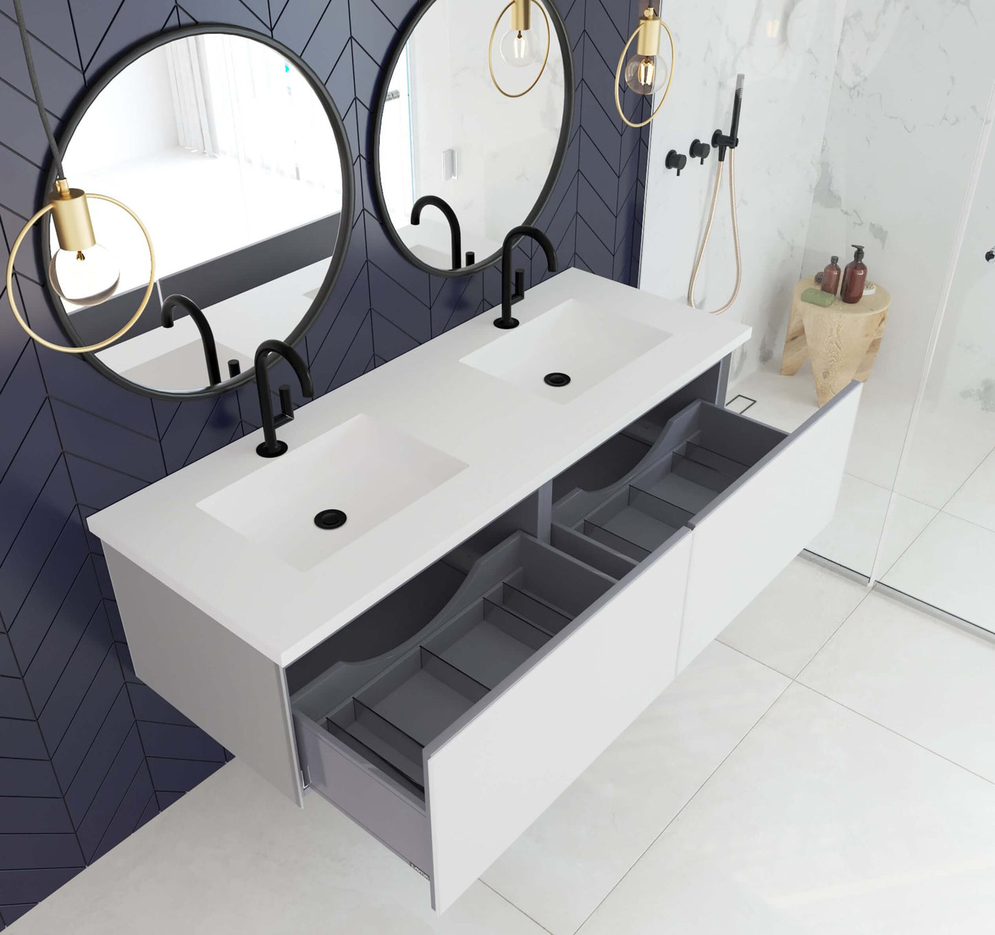 Vitri Collection 60" Double Sink Vanity