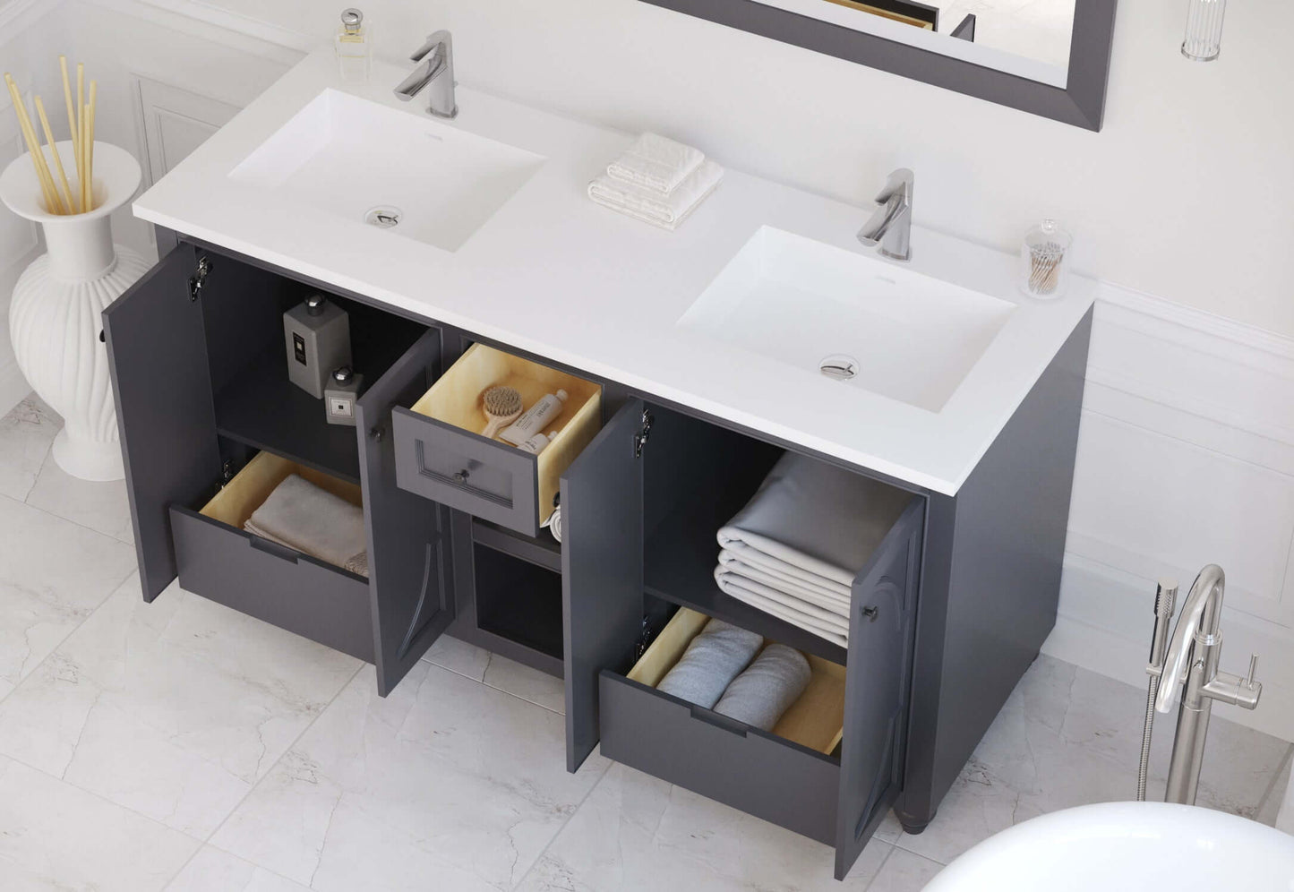 Odyssey Collection 60" Double Sink Vanity