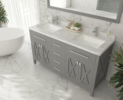 Wimbledon Collection 60" Double Sink Bathroom Vanity