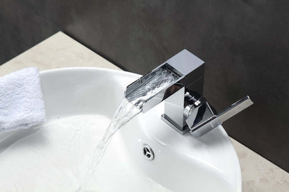 Aqua Fontana Single Lever Waterfall Faucet Chrome Finish