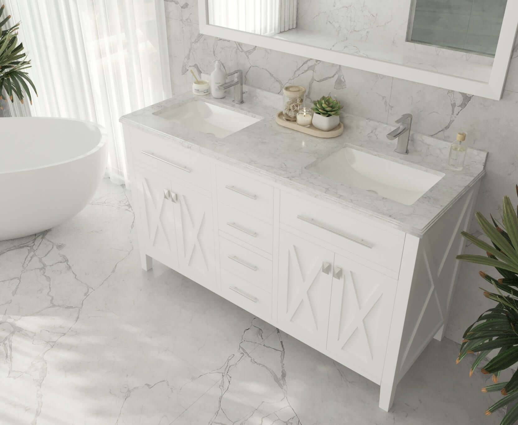 Wimbledon Collection 60" Double Sink Vanity