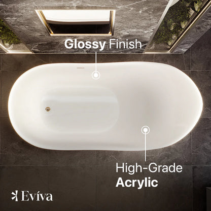 Eviva Lisa Freestanding 67" Acrylic Bathtub