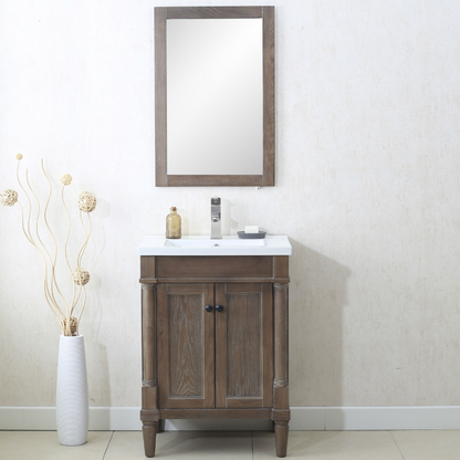 24" Space Saving Single Sink Bathroom Vanity