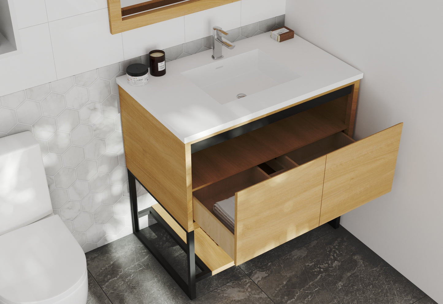 Alto Collection 36" - California White Oak Vanity