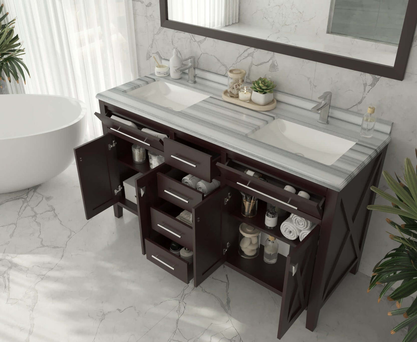 Wimbledon Collection 60" Double Sink Vanity