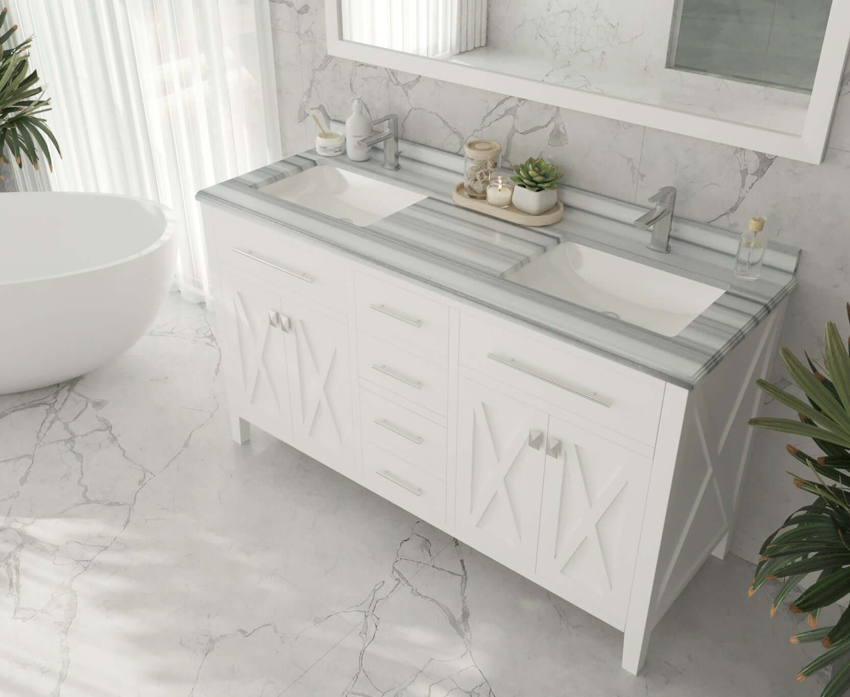 Wimbledon Collection 60" Double Sink Vanity