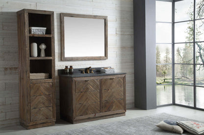 48" Wood Single Sink Vanity with Moon Stone Top