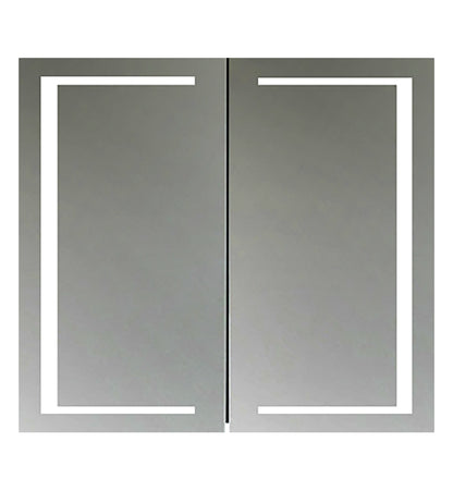 Spazio 40" Wide by 36" Tall Bathroom Medicine Cabinet with LED Lighting